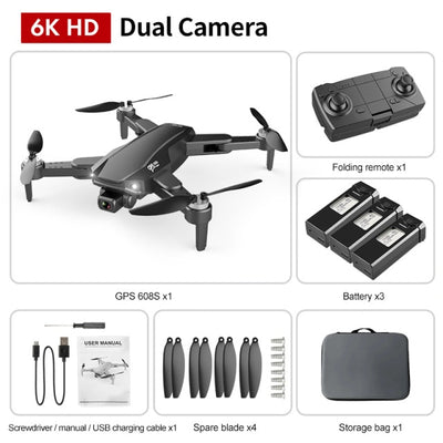4k Professional 6K HD Dual Camera Drone - GOLDENDSW