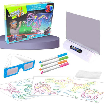 3D LED Magic Drawing Pad Children Lightweight Clipboard Set Creative Art Magic Board With Pen LED Writing Board Kids Gift