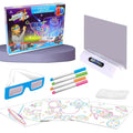 3D LED Magic Drawing Pad Children Lightweight Clipboard Set Creative Art Magic Board With Pen LED Writing Board Kids Gift